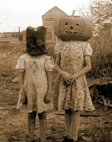 halloween, ogni santi, foto d'epoca